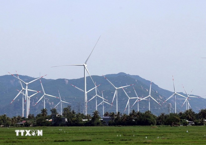 Un proyecto de energía eólica en la provincia de Khanh Hoa (Foto: VNA)