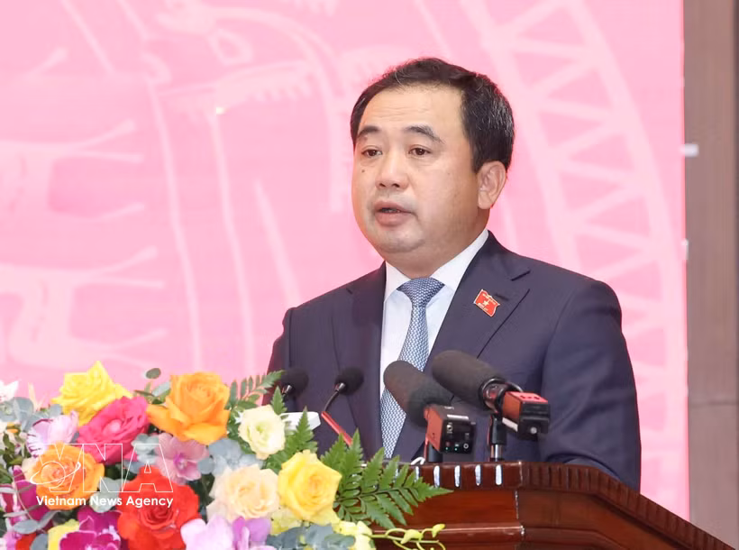 El secretario del Comité del Partido de Hanoi, Tran Duc Thang (Foto: VNA)