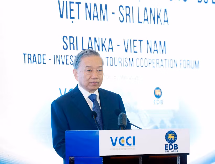 El secretario general del Partido Comunista y presidente de Vietnam, To Lam, interviene en la cita (Foto: VNA)