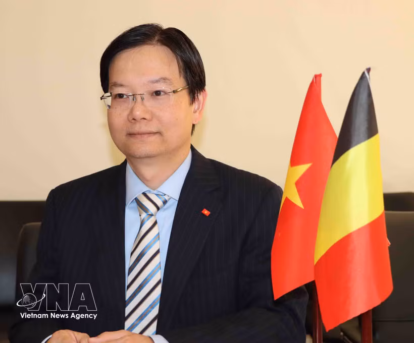 El consejero comercial de Vietnam en Bélgica y la UE, Tran Ngoc Quan (Foto: VNA)