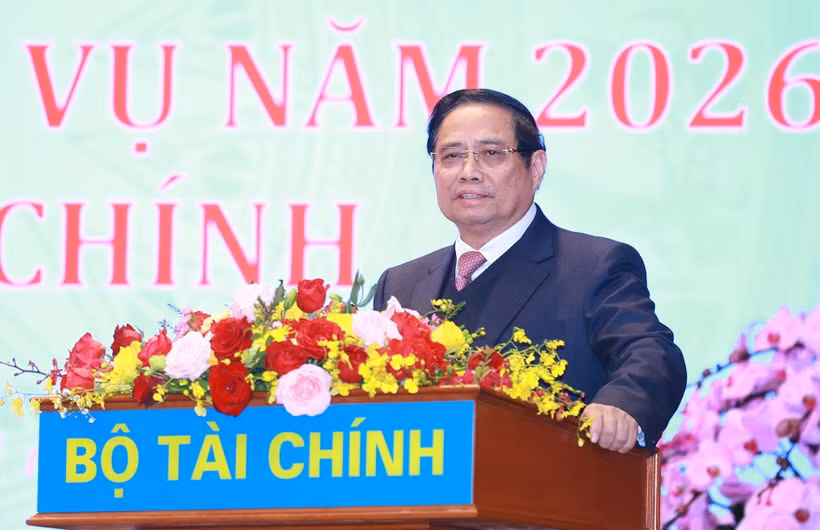 El primer ministro de Vietnam, Pham Minh Chinh, interviene en la cita (Foto: VNA)
