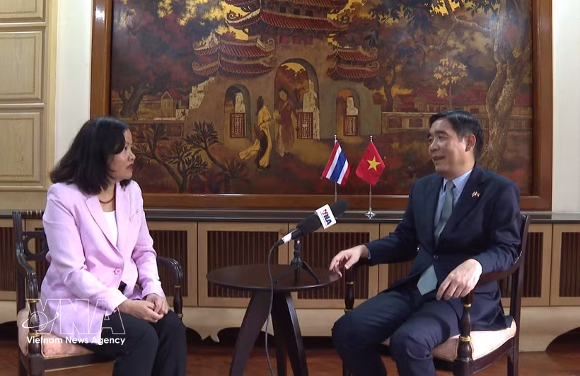 El embajador de Vietnam en Tailandia, Pham Viet Hung, en la entrevista. (Foto: VNA)