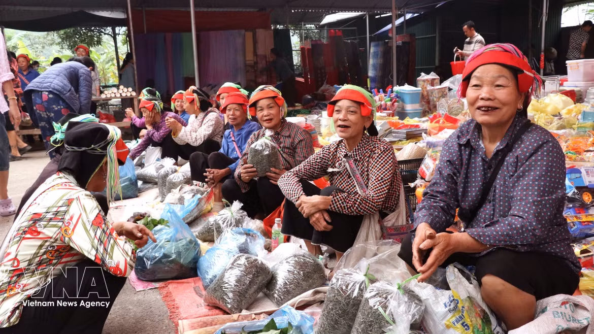 Mercado semanal único de minorías éticas en provincia de Tuyen Quang 