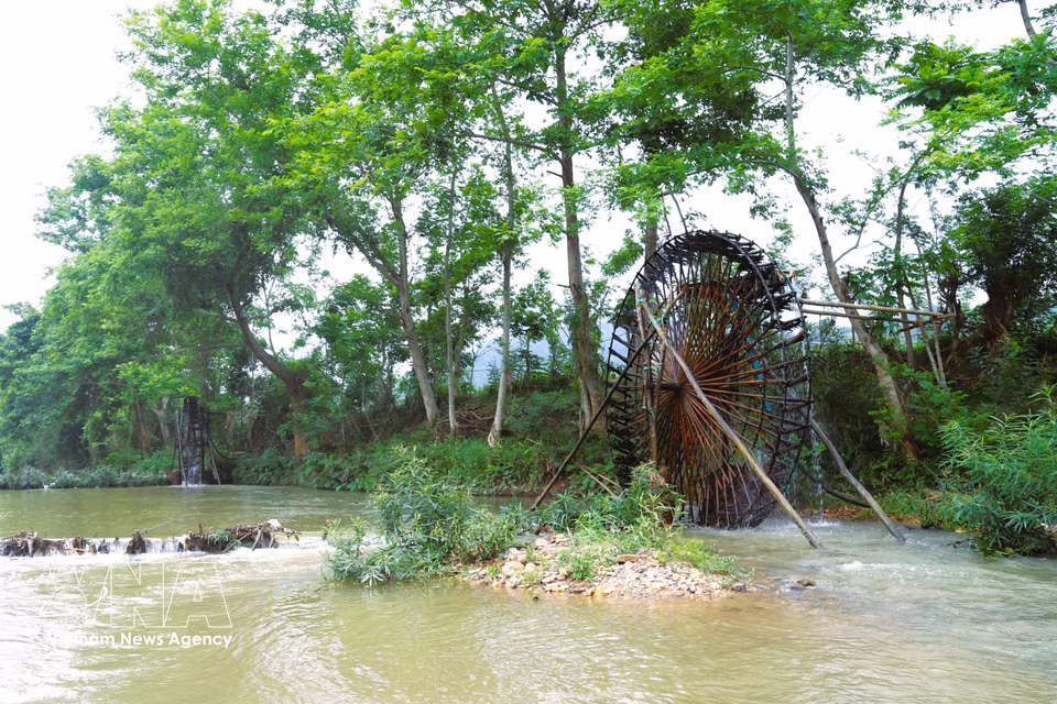 Para el pueblo Thai en el valle de Binh Chuan, las norias de agua existen desde tiempos ancestrales y constituyen una herramienta familiar en las labores agrícolas. (Foto: VNA)