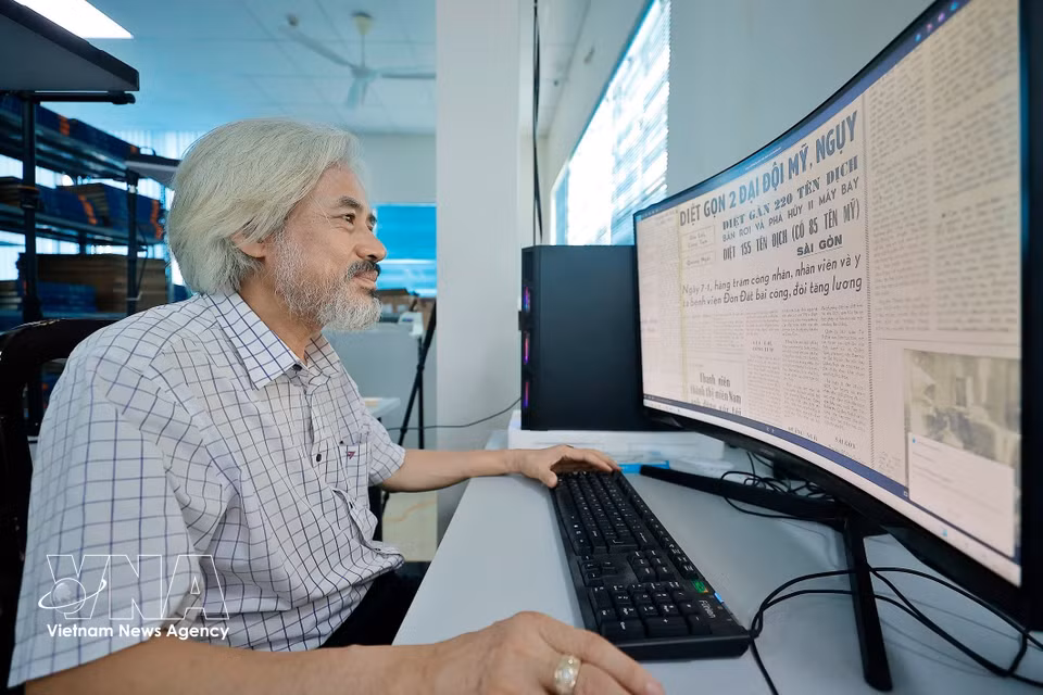 Actualmente, Dung avanza en el proceso de digitalización de todo su fondo documental. (Foto: VNA)
