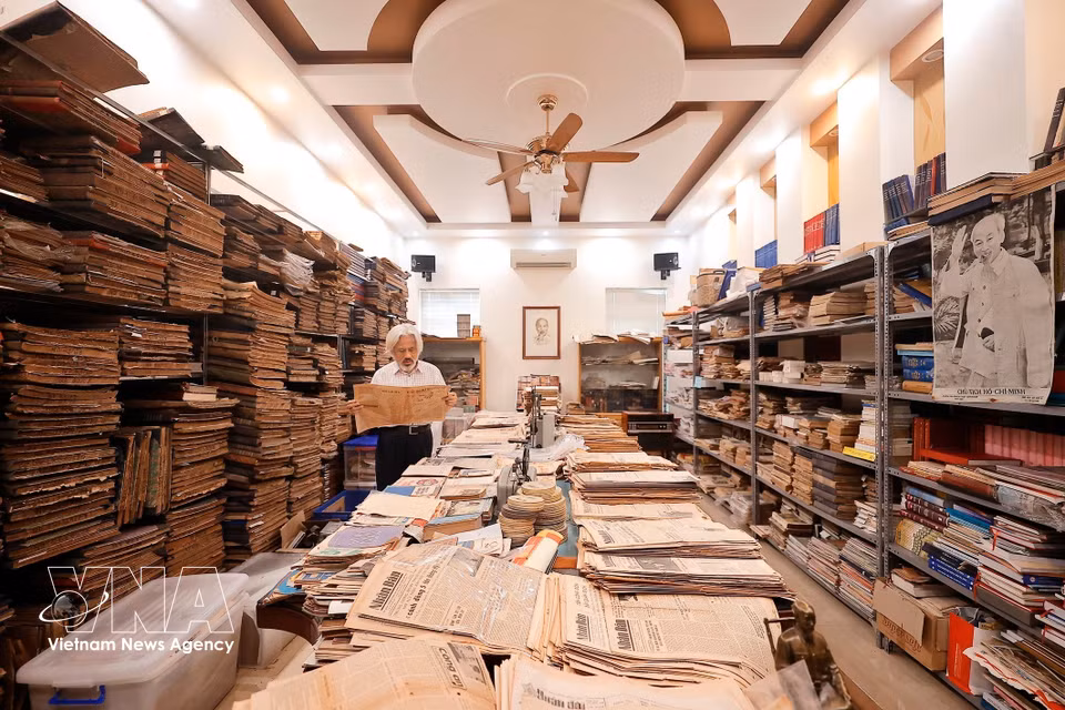 Este colosal archivo representa la mayor colección de periódicos impresos editados en Vietnam desde fines del siglo XIX. (Foto: VNA)