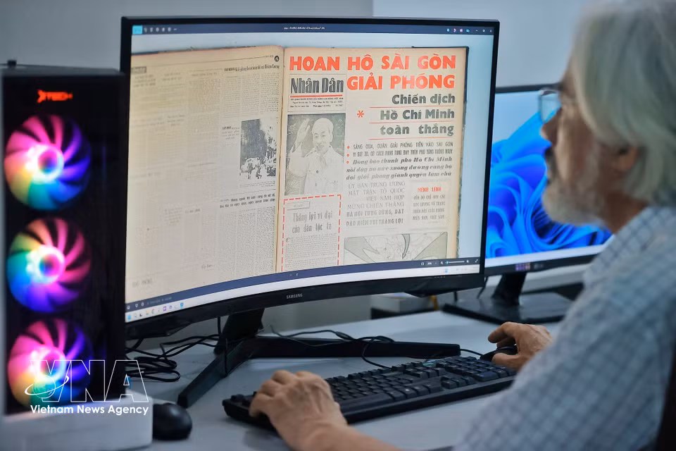 Actualmente, Dung avanza en el proceso de digitalización de todo su fondo documental. (Foto: VNA)
