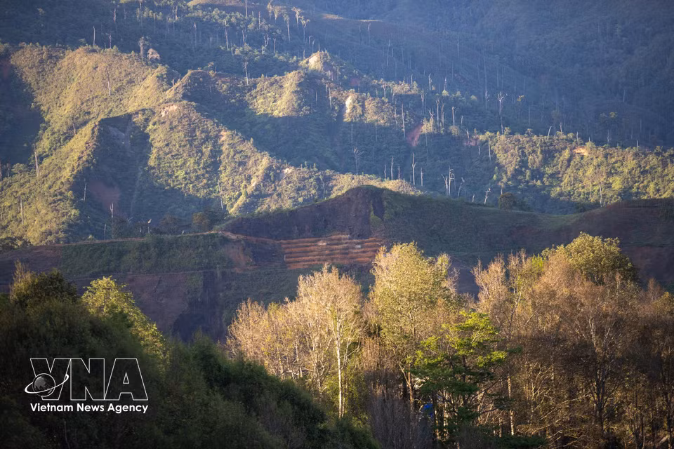El atardecer en Lang Sang. (Foto: VNA)