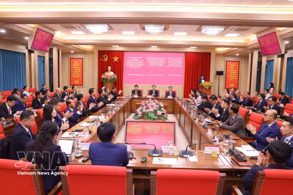 Jóvenes dirigentes fortalecen los lazos Vietnam-Laos-Camboya (Foto: VNA)
