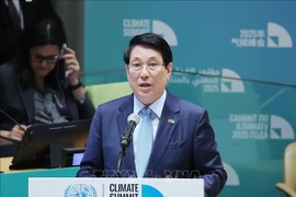 El presidente de Vietnam, Luong Cuong, interviene en el evento. (Fuente: VNA)