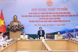 El primer ministro de Vietnam, Pham Minh Chinh, preside la reunión. (Fuente: VNA)