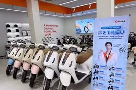 Un modelo de motocicletas eléctricas de Yadea. (Fuente: Vietnamplus)
