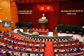 El secretario general del Partido Comunista de Vietnam (PCV), To Lam, habla en la clausura del decimotercer pleno del Comité Central del Partido. (Fuente: VNA)
