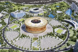 Vista en perspectiva del Complejo Deportivo Olímpico, con el Estadio Trong Dong como eje central. Foto: VNA