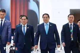 El primer ministro Pham Minh Chinh asiste a la inauguración de la XVI Reunión Anual de los Nuevos Campeones del Foro Económico Mundial (FEM) en Tianjin, China. (Fuente: VNA)
