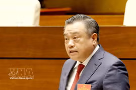 El miembro del Buró Político y jefe de la Comisión del Control Disciplinario del Comité Central del Partido Comunista de Vietnam, Tran Sy Thanh. (Fuente: VNA)