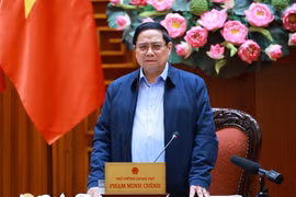 El primer ministro de Vietnam, Pham Minh Chinh, habla en el evento. (Foto: VNA)