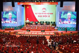 El X Congreso Nacional del Comité Central de la Frente de la Patria de Vietnam (Foto: VNA)