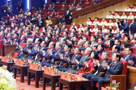 Dirigentes del Partido y del Estado asisten al XI Congreso Nacional de Emulación Patriótica 2025. (Foto: VNA)