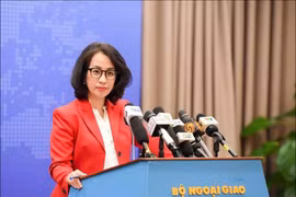 La portavoz del Ministerio de Relaciones Exteriores de Vietnam, Pham Thu Hang. (Foto: Cancillería)
