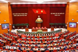 El undécimo pleno del Comité Central del Partido Comunista de Vietnam del XIII mandato. (Fuente: VNA)