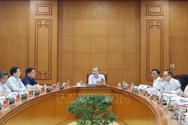 El secretario general del Partido Comunista de Vietnam, To Lam, habla en la reunión. (Fuente: VNA)