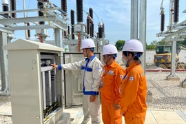 La estación transformadora de 110 kV, que suministra electricidad al Parque Industrial de Viet Han (ciudad de Viet Yen), se puso en funcionamiento a partir de julio de 2023. (Fuente: baobacgiang.vn)