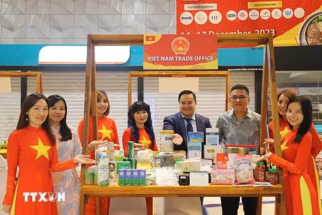 Los productos vietnamitas en ferias internacionales. (Foto: VNA)