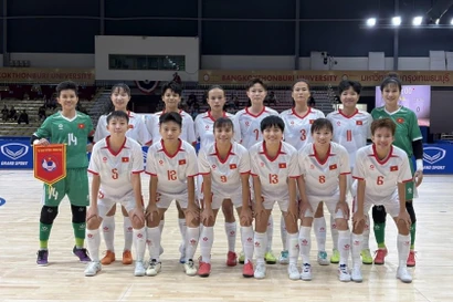 La selección de fútsal femenina de Vietnam. (Foto: Federación de Fútbol de Vietnam)
