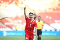 El jugador Xuan Bac anotó el segundo gol en el minuto 54 (Foto: VNA)