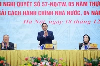 El primer ministro de Vietnam, Pham Minh Chinh, interviene en la cita (Foto: VNA)