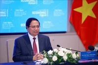El primer ministro de Vietnam, Pham Minh Chinh, habla en la reunión (Foto: VNA)
