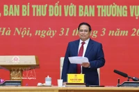 El primer ministro de Vietnam, Pham Minh Chinh, interviene en la cita (Foto: VNA)
