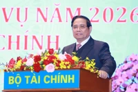 El primer ministro de Vietnam, Pham Minh Chinh, interviene en la cita (Foto: VNA)