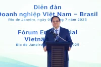 El primer ministro Pham Minh Chinh interviene en el Foro (Fuente: VNA)