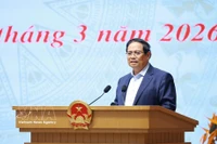 El primer ministro de Vietnam, Pham Minh Chinh, preside la segunda sesión del año del Comité directivo del Gobierno para el desarrollo de la ciencia, la tecnología, la innovación, la transformación digital y el Proyecto 06. (Foto: VNA)