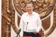 El secretario general del Partido Comunista y presidente de Vietnam, To Lam, habla en la reunión. (Foto: VNA)