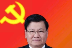 El secretario general del Partido Popular Revolucionario de Laos y presidente de ese país, Thongloun Sisoulith. (Foto: VNA)