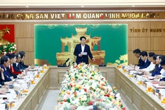 El presidente de Vietnam, Luong Cuong, preside la reunión. (Fuente: VNA)