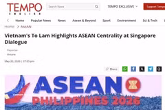 Medios de Indonesia elogian mensaje del líder vietnamita sobre rol central de ASEAN. Foto: VNA