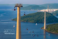 El teleférico de Hon Thom, en la Zona Especial de Phu Quoc, provincia de An Giang. Foto: VNA