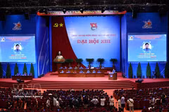 Primera sesión del XIII Congreso Nacional de la Unión de la Juventud de Vietnam. Foto: VNA