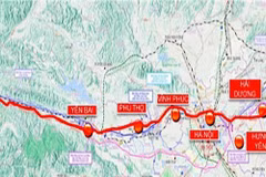 El mapa de la ruta ferroviaria Lao Cai – Hanoi – Hai Phong. (Fuente: baodautu.vn)
