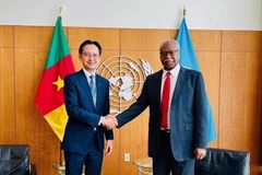 El embajador Do Hung Viet, jefe de la misión permanente de Vietnam ante la ONU, realiza una visita de cortesía a Philemon Yang, presidente del 79.º periodo de sesiones de la Asamblea General de la ONU. (Fuente: VNA)