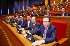 Los delegados participan en la sesión preparatoria del XIV Congreso Nacional del Partido Comunista de Vietnam. (Foto: VNA)