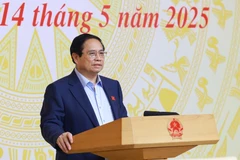 El primer ministro de Vietnam, Pham Minh Chính, habla en la reunión. (Fuente: VNA)