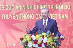 El secretario general del Partido Comunista de Vietnam, To Lam, habla en el evento. (Fuente: VNA)