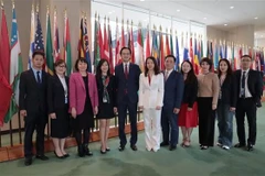 La delegación vietnamita asiste a la votación. Foto: VNA