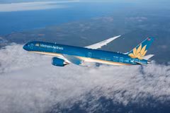 Un avión de Vietnam Airlines volando hacia Europa. (Foto ilustrativa: Vietnam+)