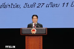 El presidente de Vietnam habla en el evento. (Foto: VNA)